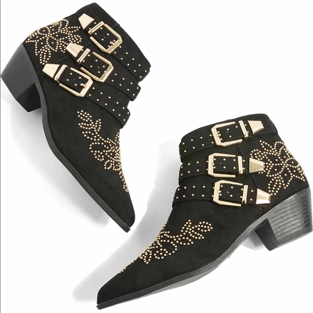 Topshop Kowboy Studded Ankle Boots 8/38